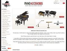 Tablet Screenshot of pianoaccessories.com